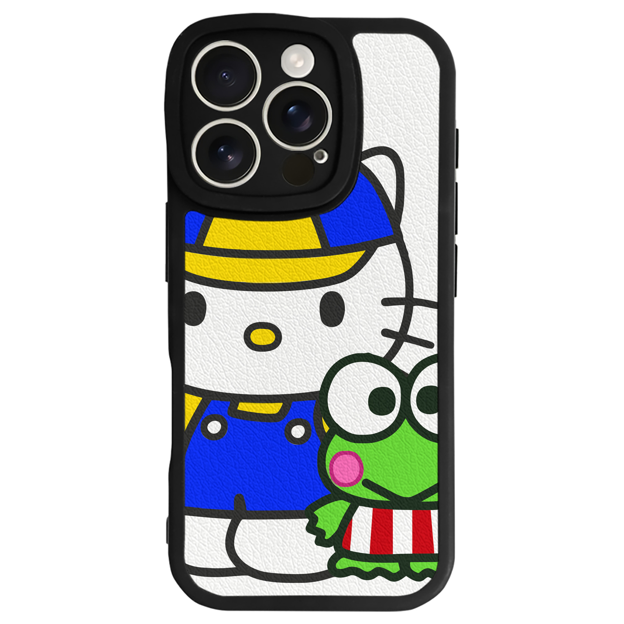 （画像用） Hello Kitty ハローキティ 【iPhone 16シリーズ対応】シリコンスマホケース（レザー調） 材質：シリコン